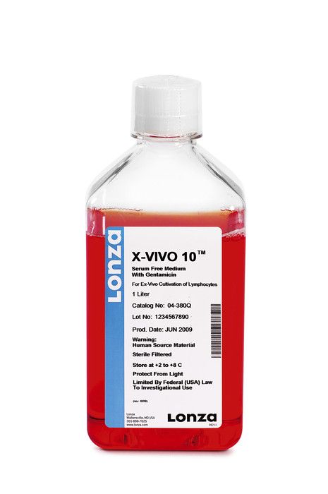 X-VIVO 10 w/ 庆大霉素和酚红图片