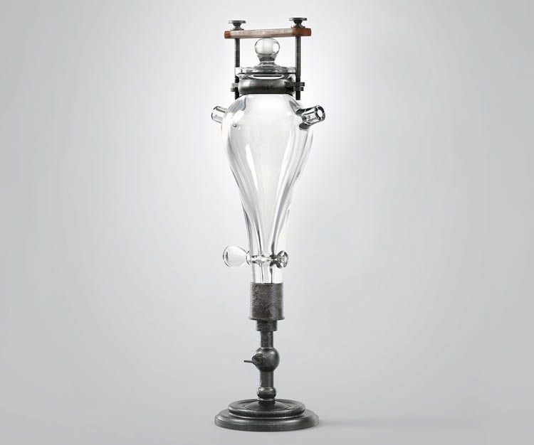 迪许研究氢氧混合爆炸的装置(Cavendish's Eudiometer for Determining the Composition of Water)