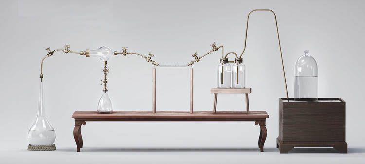 拉瓦锡研究物质发酵产生气体的装置(Lavoisier's Apparatus for Studying Fermentation)