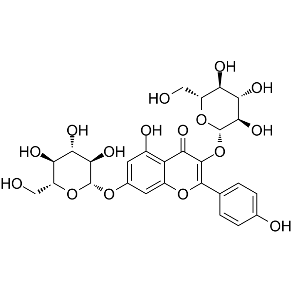 Kaempferol-3,7-di-O-β-glucoside图片