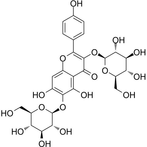 6-Hydroxykaempferol 3,6-diglucoside图片
