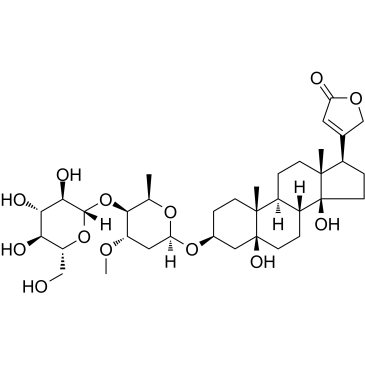 Periplogenin 3-[O-β-glucopyranosyl-(1&rarr4)-β-sarmentopyranoside]图片