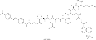 Dabcyl-GABA-PQGL-Glu(EDANS)-AK-NH2,(trifluoroacetate salt)图片