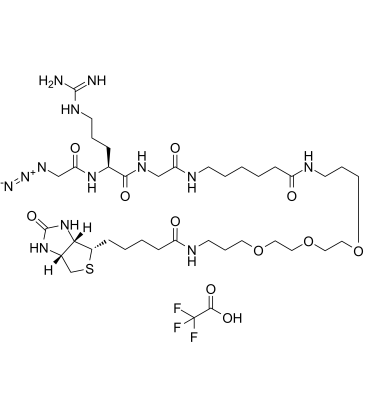 Biotin-C1-PEG3-C3-amido-C5-Gly-Arg-Gly-N3 TFA图片