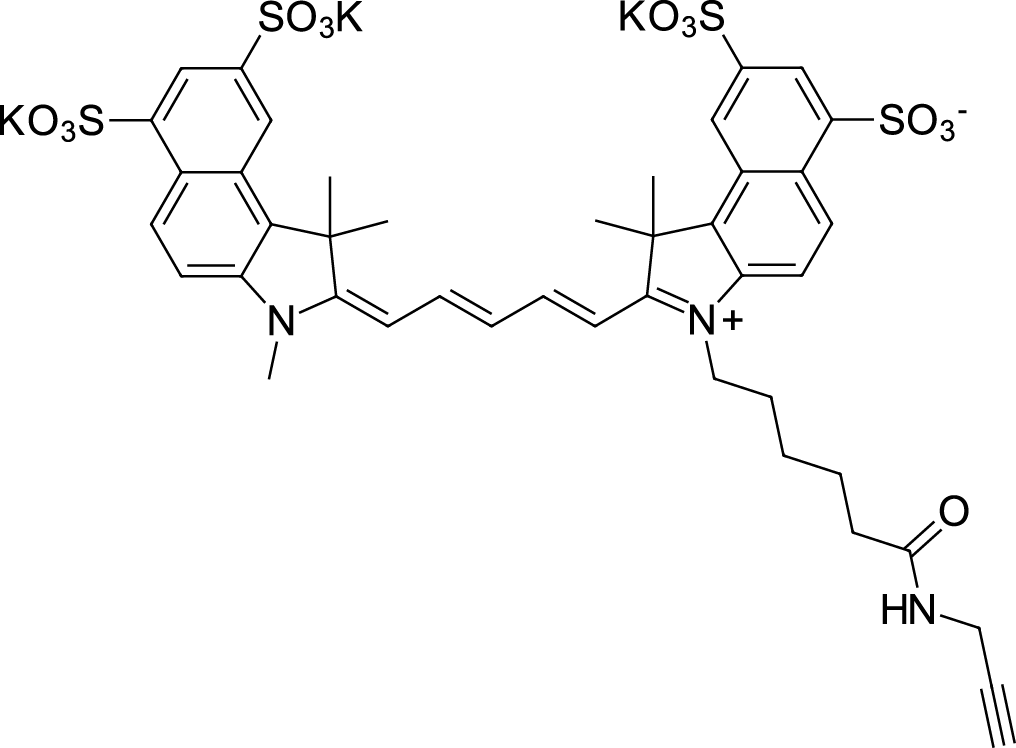 Sulfo-Cyanine5,5 alkyne图片