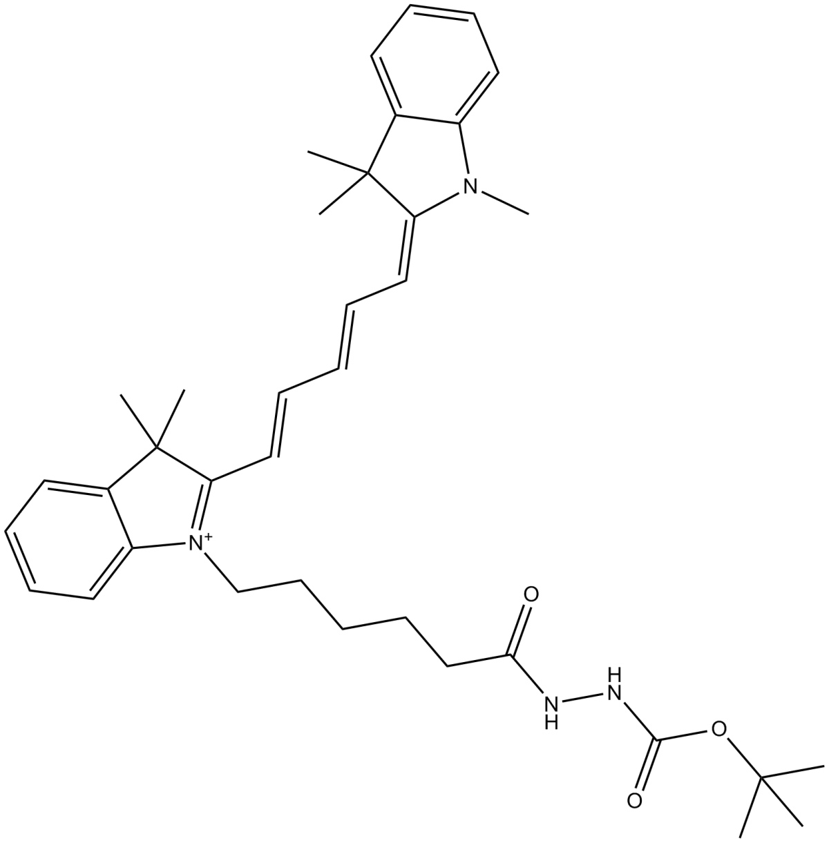 Cy5 Boc-hydrazide(non-sulfonated)图片