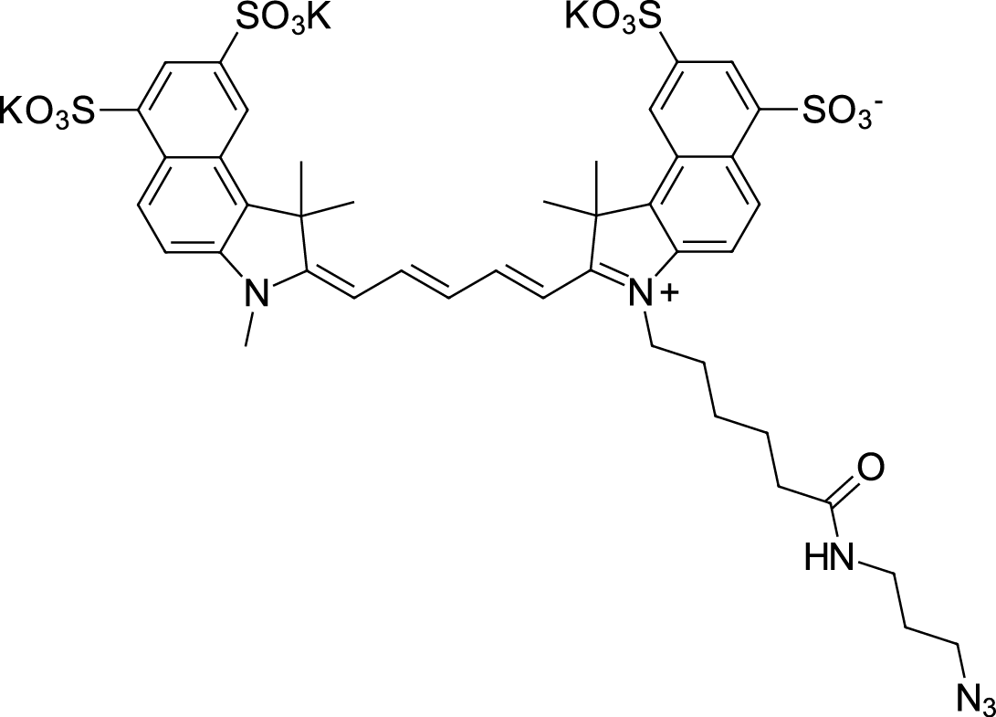 Sulfo-Cyanine5,5 azide图片