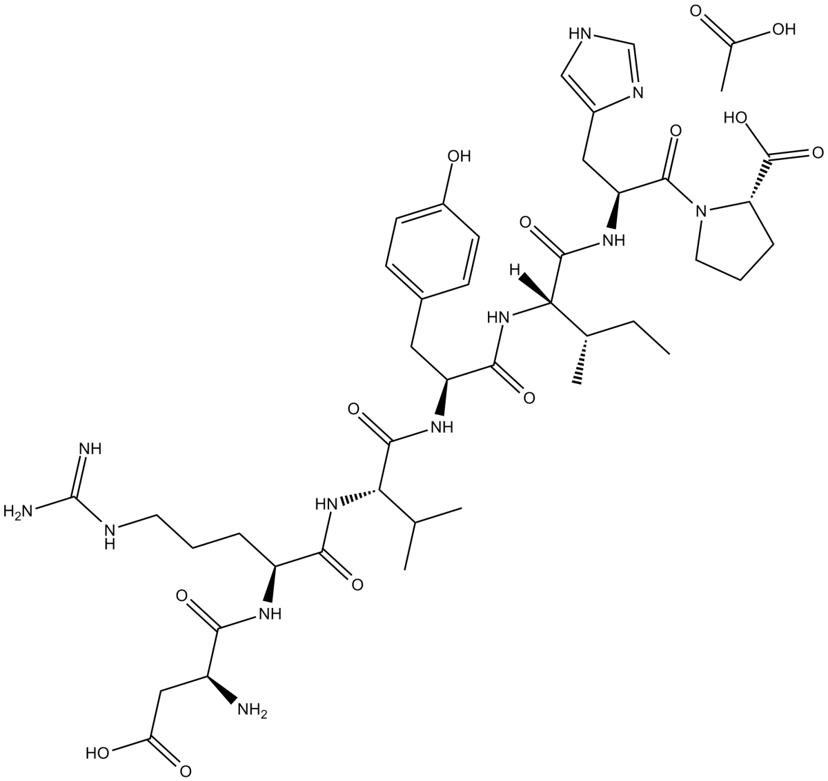 Angiotensin Fragment 1-7(acetate)图片