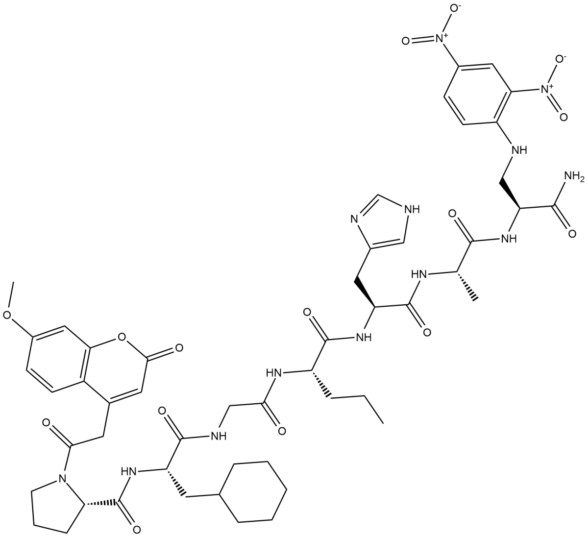 Mca-P-Cha-G-Nva-HA-Dap(DNP)-NH2图片