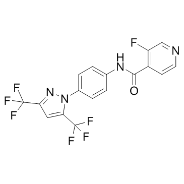 Pyr6(N-[4-[3,5-Bis(trifluoromethyl)-1H-pyrazol-1-yl]phenyl]-3-fluoro-4-pyridinecarboxamide)图片