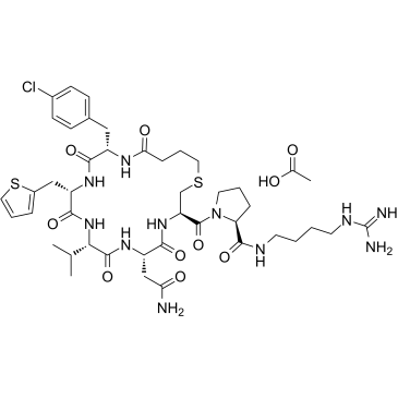 c(Bua-Cpa-Thi-Val-Asn-Cys)-Pro-d-Arg-NEt2 acetate图片
