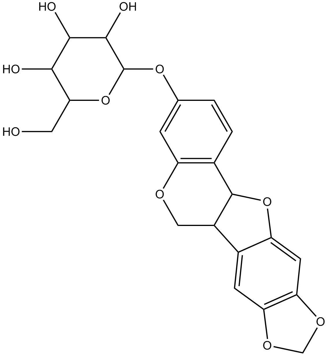 Trifolirhizin(-)-Maackiain-3-O-glucoside图片