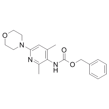 Carbamic acid,N-[2,4-dimethyl-6-(4-morpholinyl)-3-pyridinyl]-,phenylmethyl ester图片