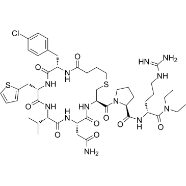 c(Bua-Cpa-Thi-Val-Asn-Cys)-Pro-Agm图片