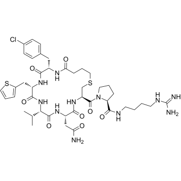 c(Bua-Cpa-Thi-Val-Asn-Cys)-Pro-d-Arg-NEt2图片