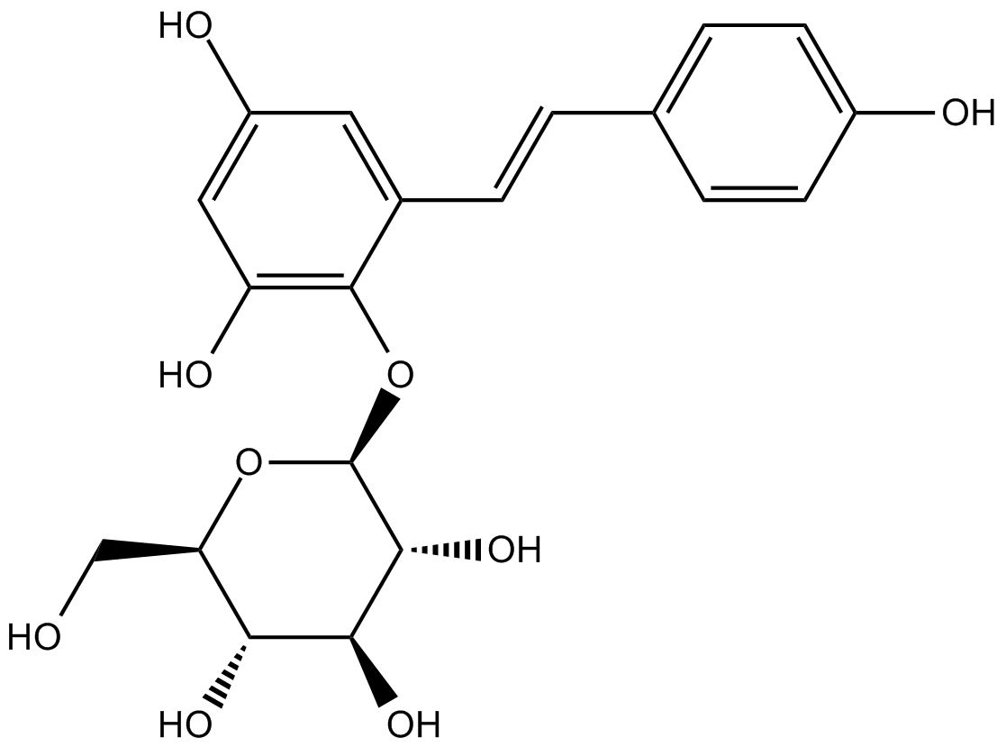 2,3,5,4-tetrahydroxyl diphenylethylene-2-o-glucoside图片