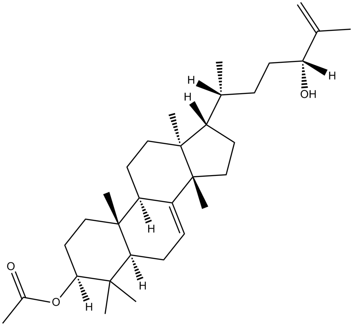 3β-acetoxy-eupha-7,25-dien-24(R)-ol图片