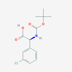 (S)tert-Butoxycarbonylamino-(3-chloro-phenyl)-aceticacid图片