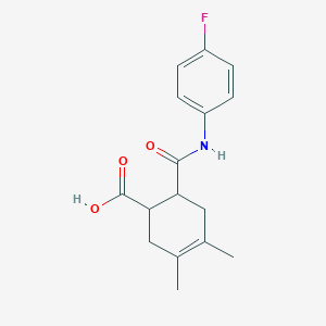 6-(4-Fluoro-phenylcarbamoyl)-3,4-dimethyl-cyclohex-3-enecarboxylic acid图片