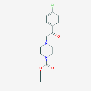 4-[2-(4-Chloro-phenyl)-2-oxo-ethyl]-piperazine-1-carboxylic acid tert-butyl ester图片