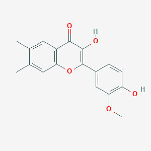 3-Hydroxy-2-(4-hydroxy-3-methoxyphenyl)-6,7-dimethylchromen-4-one图片