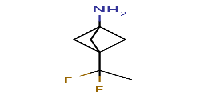 3-(1,1-difluoroethyl)bicyclo[1,1,1]pentan-1-amine图片