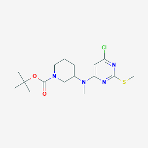 3-[(6-Chloro-2-methylsulfanyl-pyrimidin-4-yl)-methyl-amino]-piperidine-1-carboxylic acid tert-butyl ester图片