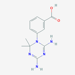 3-(4,6-Diamino-2,2-dimethyl-2H-[1,3,5]triazin-1-yl)-benzoic acid图片