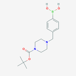 (4-((4-(tert-Butoxycarbonyl)piperazin-1-yl)methyl)phenyl)boronic acid图片