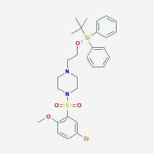 1-((5-Bromo-2-methoxyphenyl)sulfonyl)-4-(2-((tert-butyldiphenylsilyl)oxy)ethyl)piperazine图片