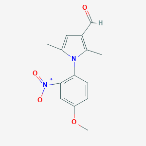 1-(4-methoxy-2-nitrophenyl)-2,5-dimethyl-1H-pyrrole-3-carbaldehyde图片