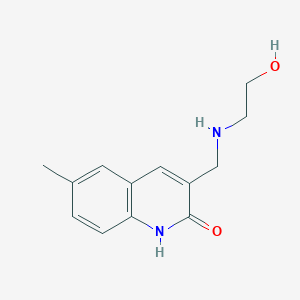 3-[(2-Hydroxyethylamino)-methyl]-6-methyl-1H-quinolin-2-one图片