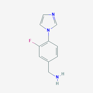 [3-fluoro-4-(1H-imidazol-1-yl)phenyl]methanamine图片