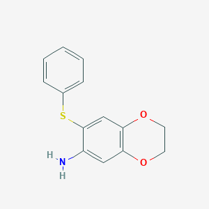 7-(Phenylsulfanyl)-2,3-dihydro-1,4-benzodioxin-6-amine图片