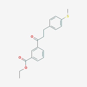 3'-carboethoxy-3-(4-thiomethylphenyl)propiophenone图片