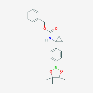 4-(1-(Benzyloxycarbonylamino)cyclopropyl)phenylboronic acid pinacol ester图片