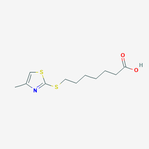 7-(4-Methyl-thiazol-2-ylsulfanyl)-heptanoic acid图片