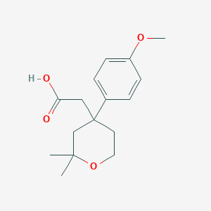 [4-(4-Methoxy-phenyl)-2,2-dimethyl-tetrahydro-pyran-4-yl]-acetic acid图片