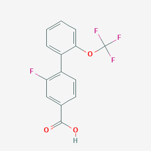 3-fluoro-4-[2-(trifluoromethoxy)phenyl]benzoic acid图片