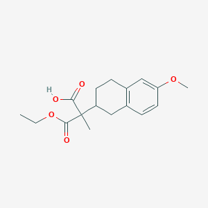 3-Ethoxy-2-(6-methoxy-1,2,3,4-tetrahydronaphthalen-2-yl)-2-methyl-3-oxopropanoic acid图片