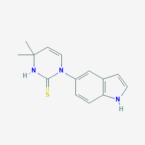 1-(1H-Indol-5-yl)-4,4-dimethyl-1,4-dihydropyrimidine-2-thiol图片
