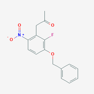 1-(3-(Benzyloxy)-2-fluoro-6-nitrophenyl)propan-2-one图片