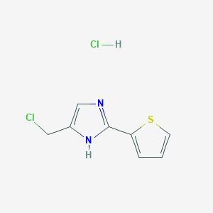 4-(chloromethyl)-2-(thiophen-2-yl)-1H-imidazole hydrochloride图片