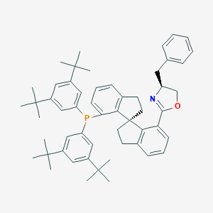 (4S)-2-[(1S)-7'-[双[3,5-二叔丁基苯基]膦]-2,2',3,3'-四氢-1,1'-螺二[1H-茚]-7-基]-4,5-二氢-4-苄基恶唑图片