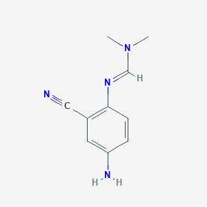 (E)-N'-(4-Amino-2-cyanophenyl)-N,N-dimethylformimidamide图片