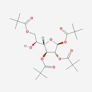 (2S,3R,4S,5S)-5-((S)-1-hydroxy-2-(pivaloyloxy)ethyl)tetrahydrofuran-2,3,4-triyl tris(2,2-dimethylpropanoate)图片