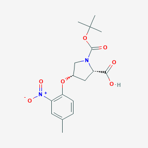 (2S,4S)-1-(tert-Butoxycarbonyl)-4-(4-methyl-2-nitrophenoxy)-2-pyrrolidinecarboxylic acid图片