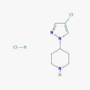4-(4-chloro-1H-pyrazol-1-yl)piperidine hydrochloride图片