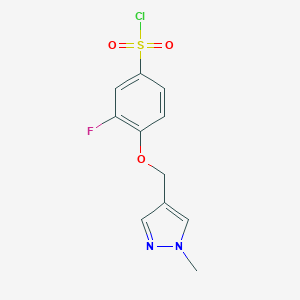 3-fluoro-4-[(1-methyl-1H-pyrazol-4-yl)methoxy]benzene-1-sulfonyl chloride图片