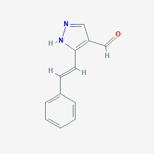 3-[(E)-2-Phenylvinyl]-1H-pyrazole-4-carbaldehyde图片